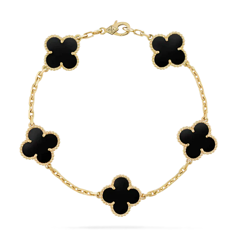Goldenes | Kleeblatt--Armband I 8 Farben