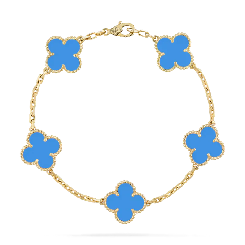 Goldenes | Kleeblatt--Armband I 8 Farben