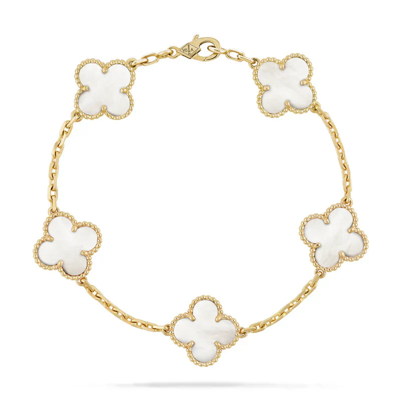 Goldenes | Kleeblatt--Armband I 8 Farben