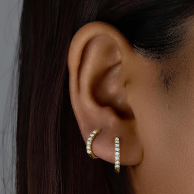 Boucles d'oreilles ISA avec zircone | Or
