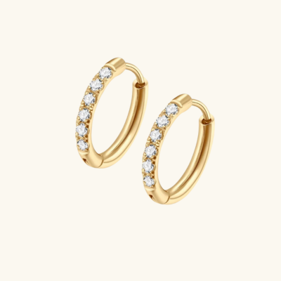 Boucles d'oreilles ISA avec zircone | Or