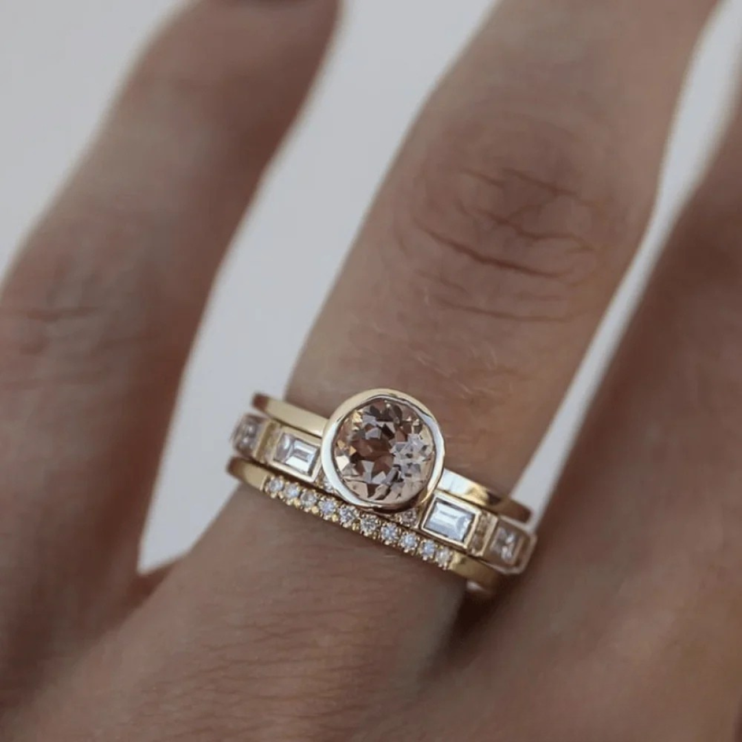 Elegant™ | Anillo de oro con incrustaciones de cristal para mujer