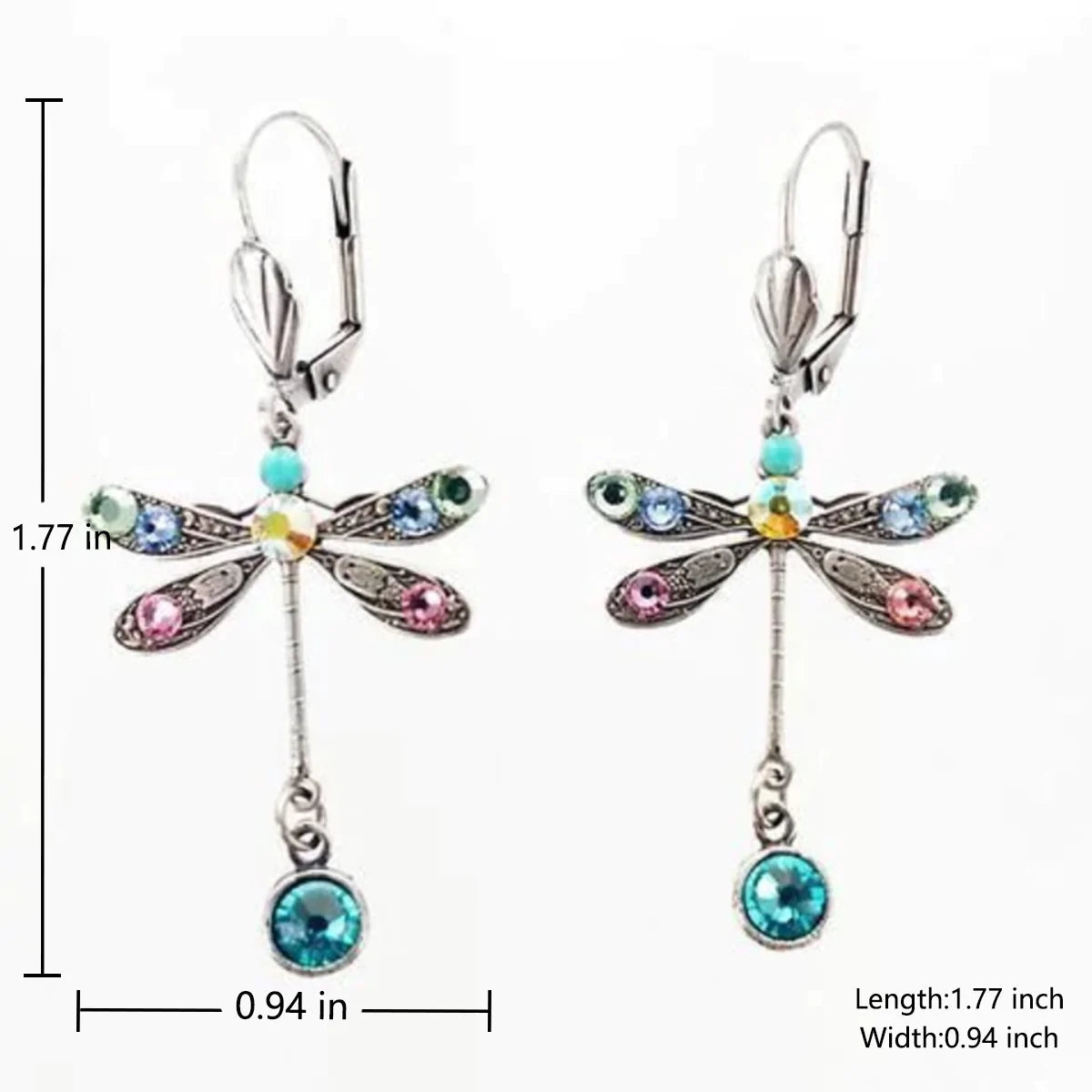 Crystal Dragonfly Earrings – Timeless Elegance