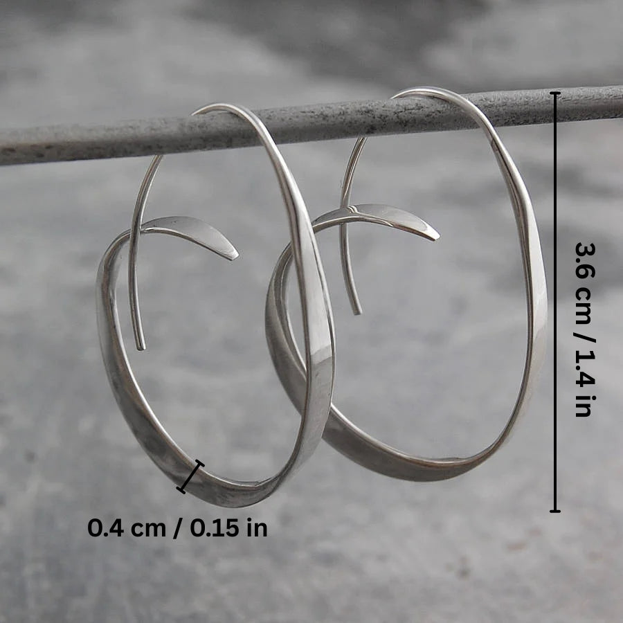 Silver Spiral Earrings – Exquisite