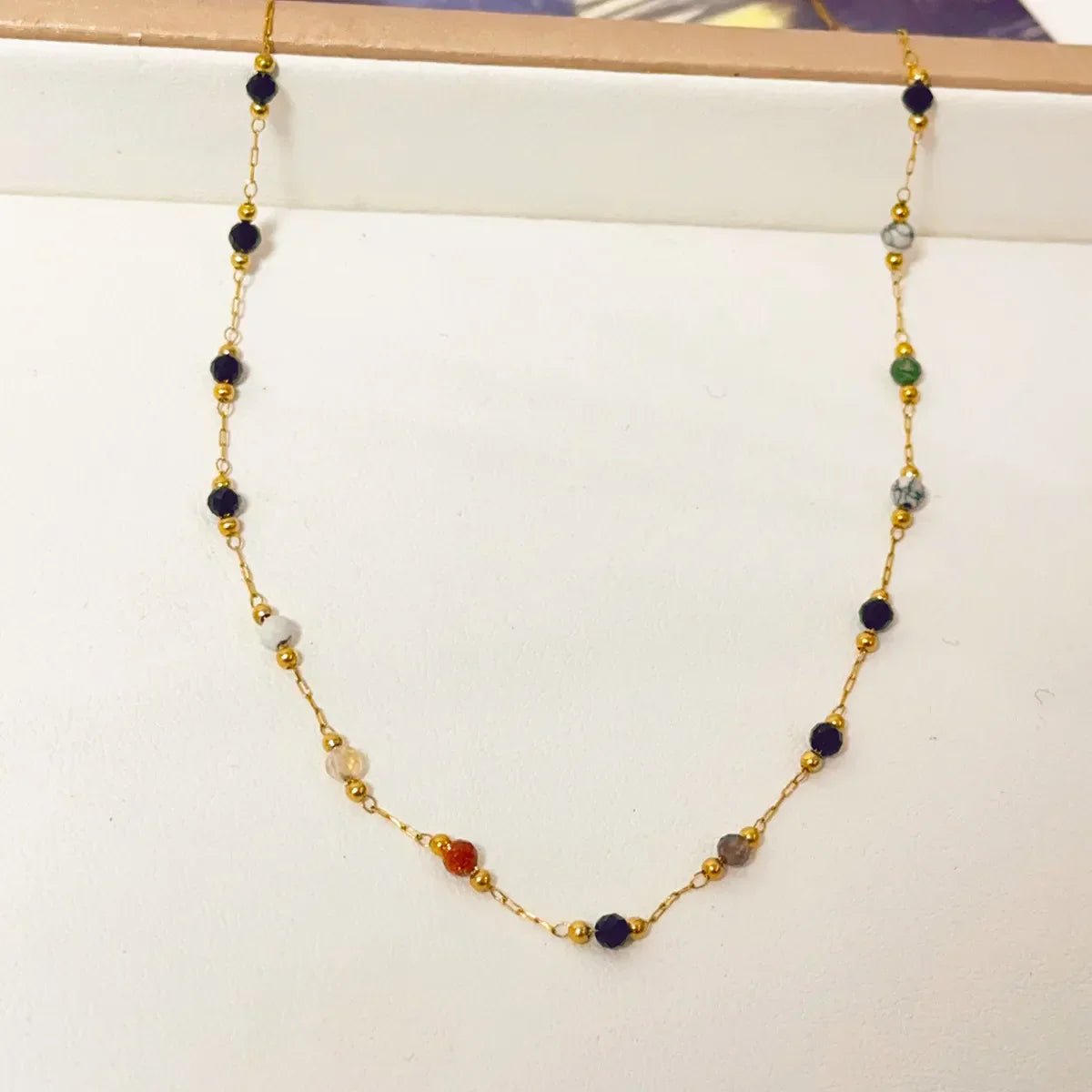 Midnight Stone Silver Necklace – Enchanting