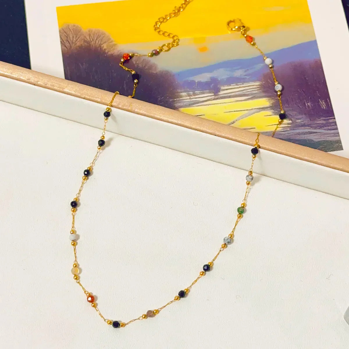Midnight Stone Silver Necklace – Enchanting