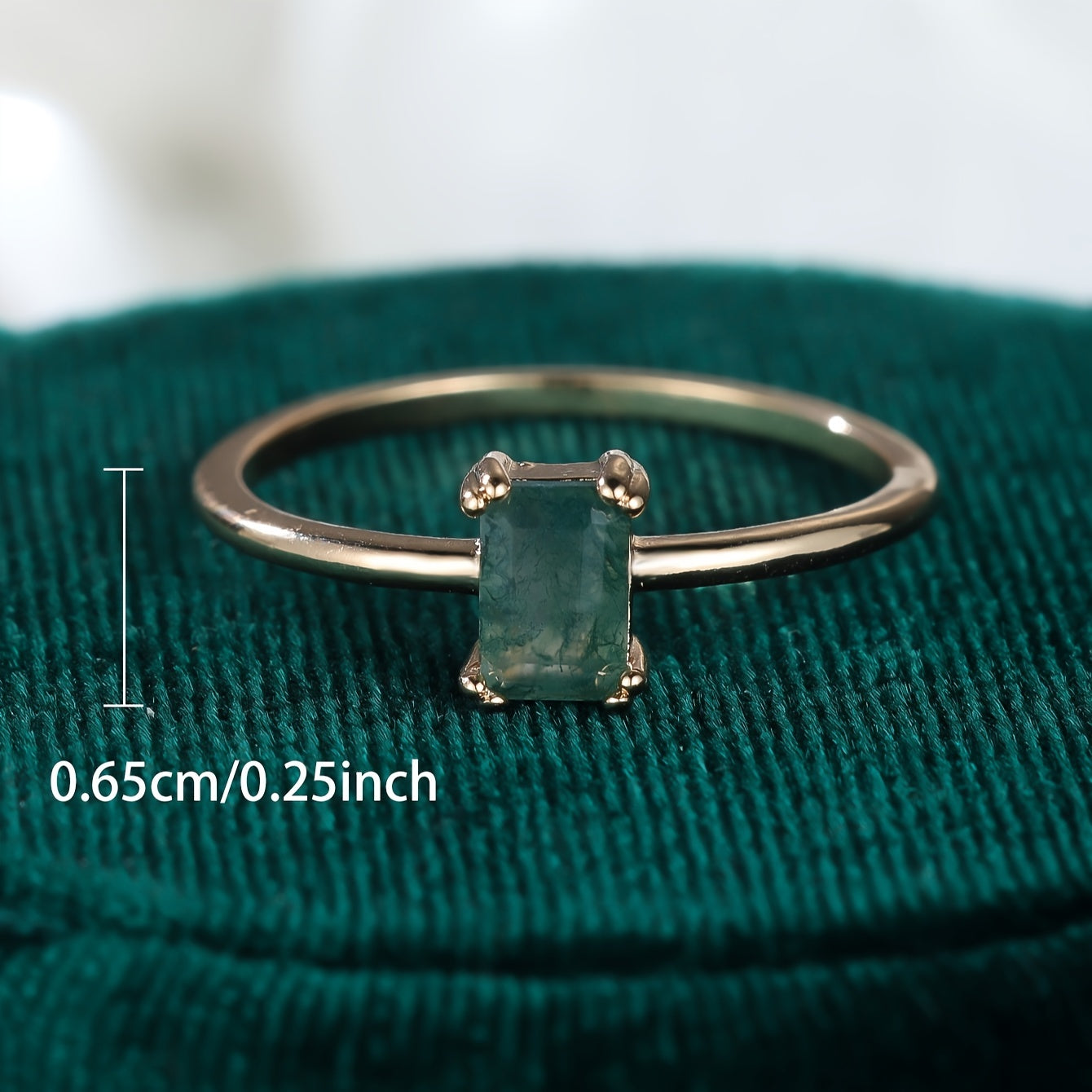 Green Moss Agate Ring – Exquisite