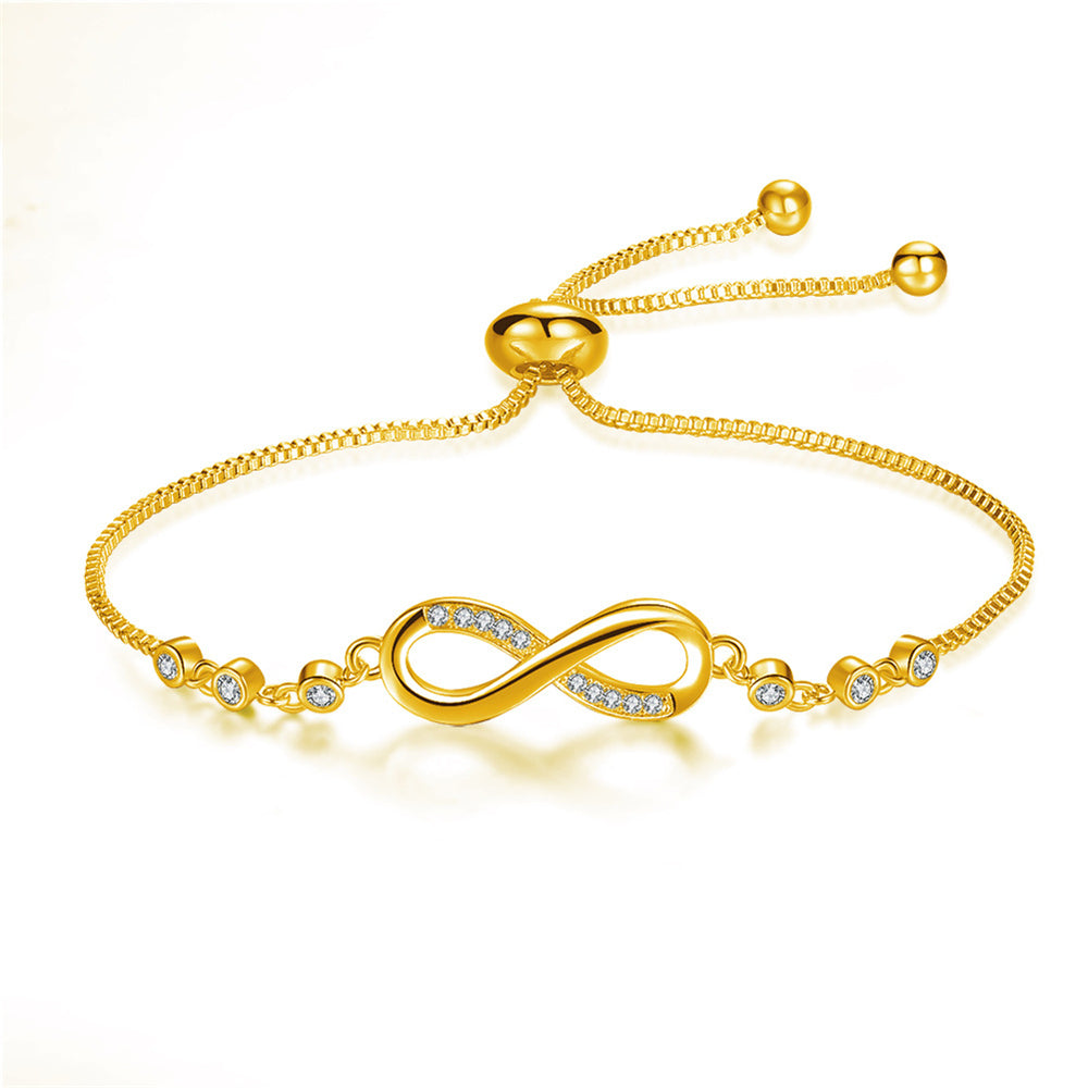 Silver Crystal Infinity Bracelet – Timeless