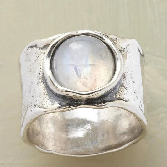 Silver Moonstone Ring – Ethereal