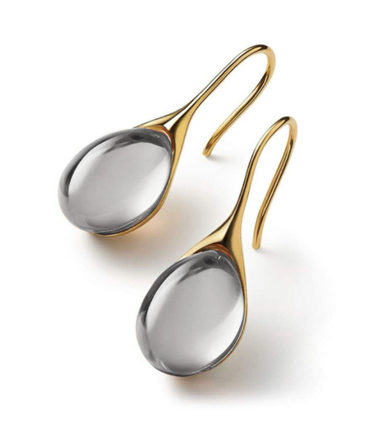 Gold & Silver Crystal Drop Earrings – Timeless