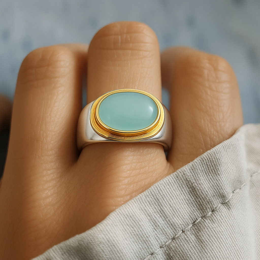 Green Moonstone Vintage Ring – Exquisite