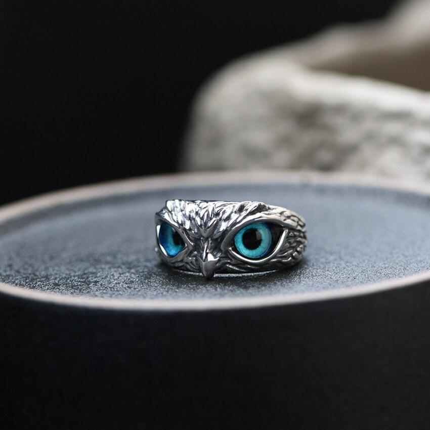 Silver Opal Owl Ring – Timeless Elegance