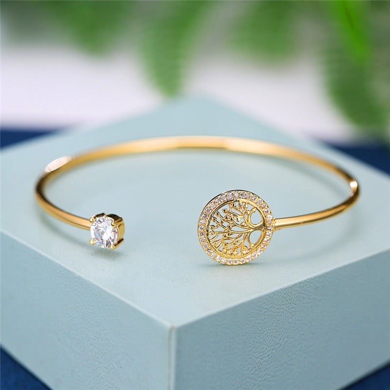 Silver Crystal Tree of Life Bracelet – Timeless