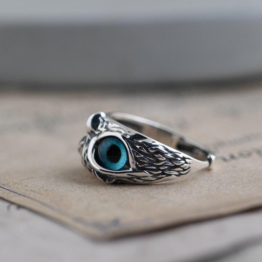Silver Opal Owl Ring – Timeless Elegance