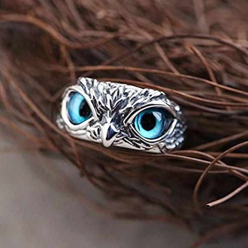 Silver Opal Owl Ring – Timeless Elegance