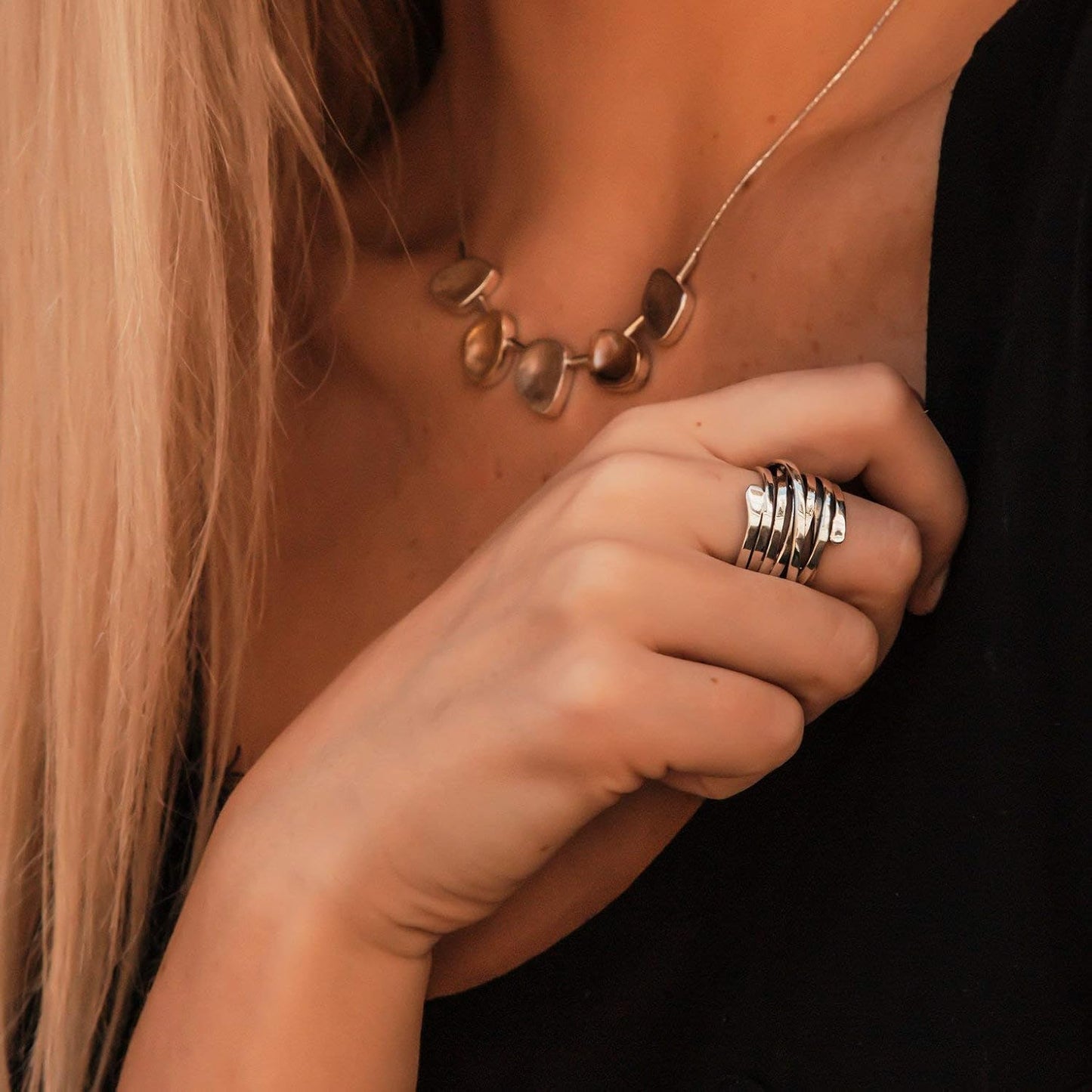 Silver Thick Layer Ring – Timeless