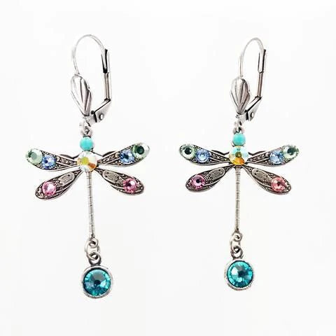 Crystal Dragonfly Earrings – Timeless Elegance