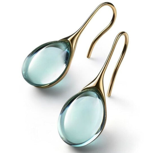 Gold & Silver Crystal Drop Earrings – Timeless