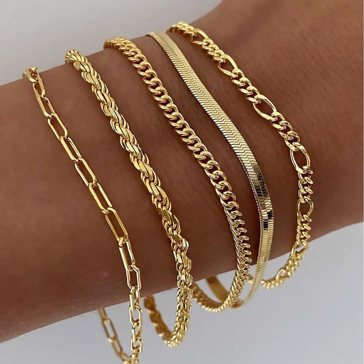 Ellis™ | Conjunto de Pulseras de Oro