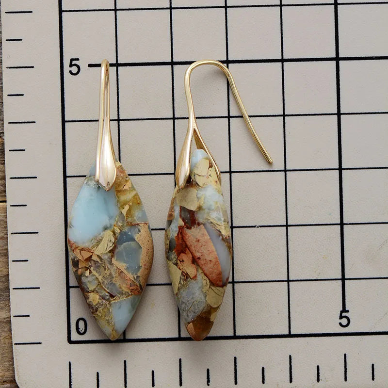 Natural Stone Teardrop Earrings – Exquisite
