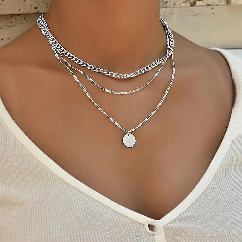 Gold and Silver Plated Necklace – Elegant