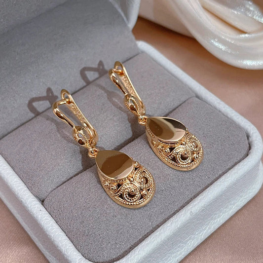 Gold Merle Drop Earrings – Exquisite