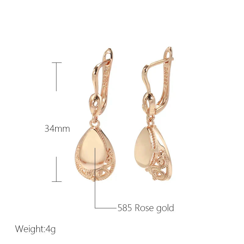 Gold Merle Drop Earrings – Exquisite