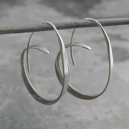Silver Spiral Earrings – Exquisite