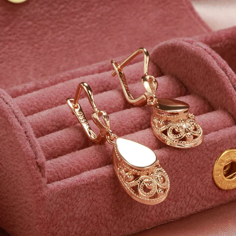 Gold Merle Drop Earrings – Exquisite