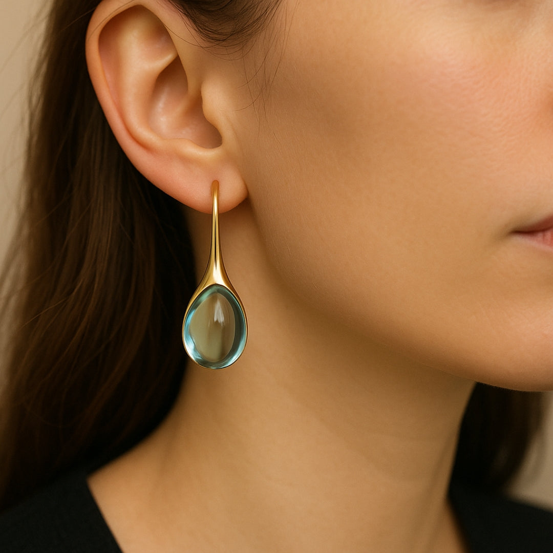 Gold & Silver Crystal Drop Earrings – Timeless