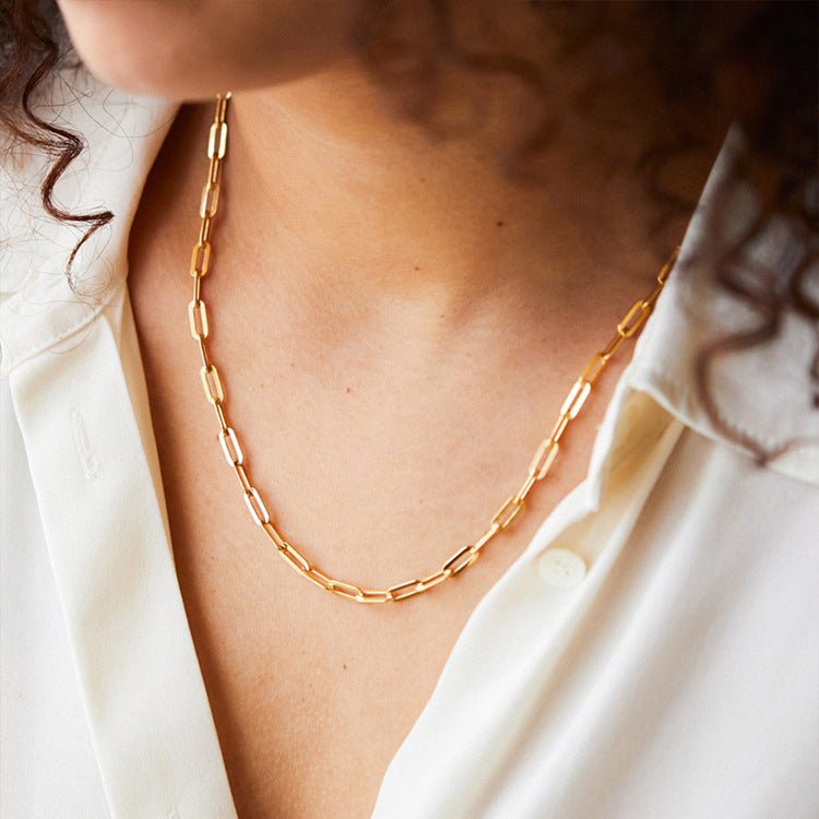 Collier chaîne en or et ambre