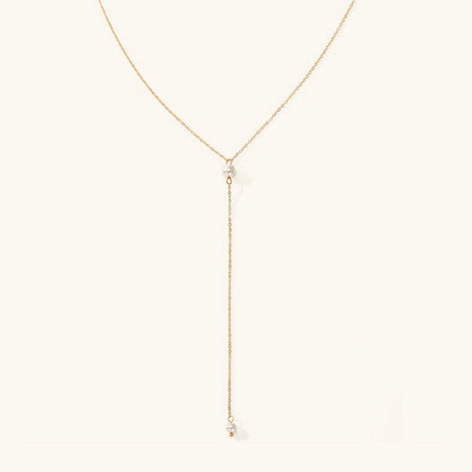 Collier à pampilles en perles Béatrice