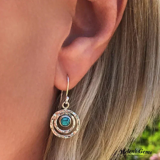 Turquoise Gold Saturn Earrings – Exquisite