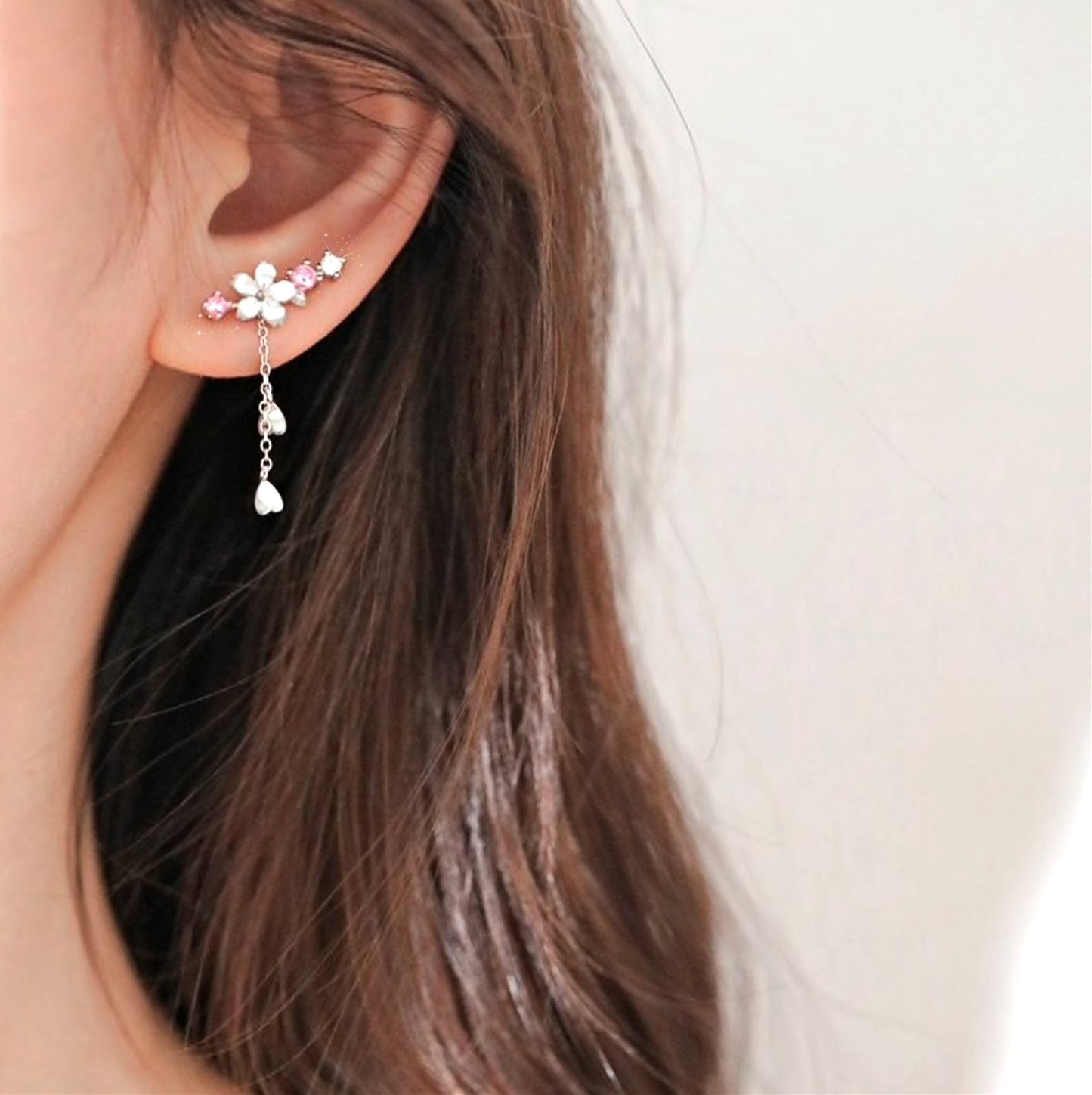 Rose Gold Cherry Blossom Earrings – Exquisite