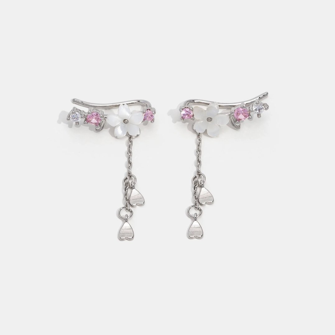 Rose Gold Cherry Blossom Earrings – Exquisite