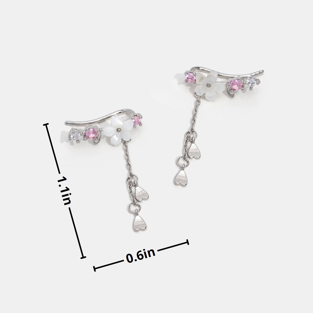 Rose Gold Cherry Blossom Earrings – Exquisite