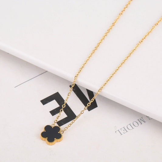 QUATRE FEUILLES | COLLIER NOIR