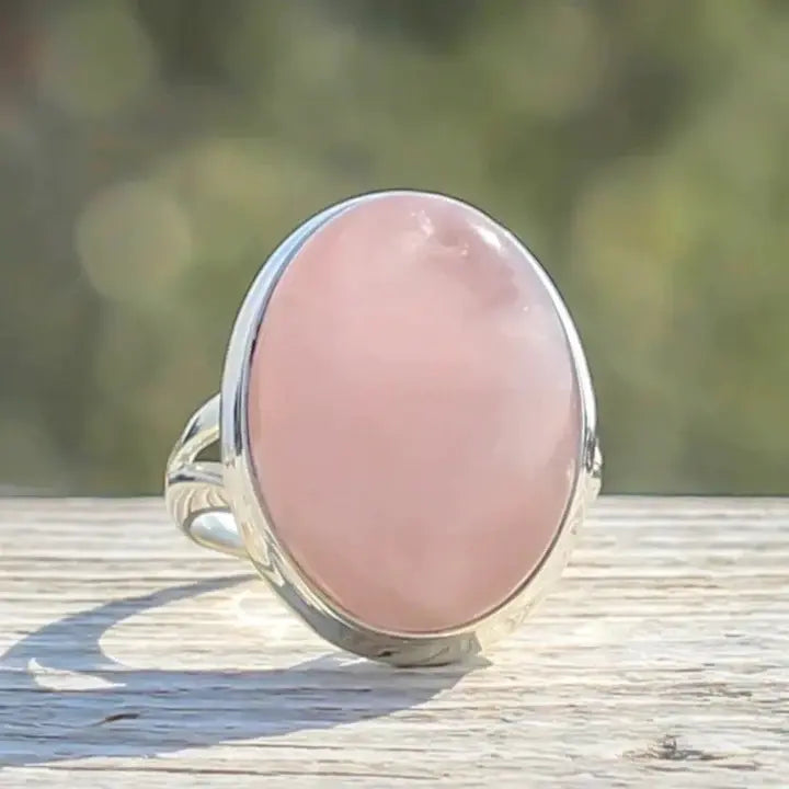 Sterling Silver Rose Quartz Ring – Timeless
