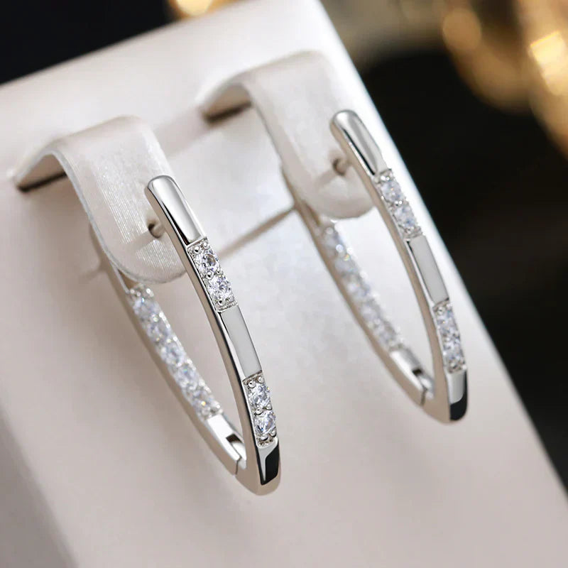 Gold Zirconia Drop Earrings – Vintage Elegance