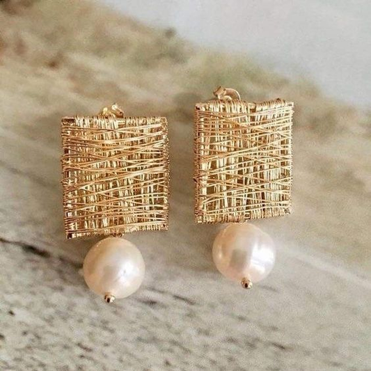 Pearl Thread Earrings – Exquisite Elegance