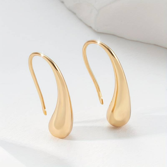 Gold Crystal Drop Earrings – Timeless Elegance
