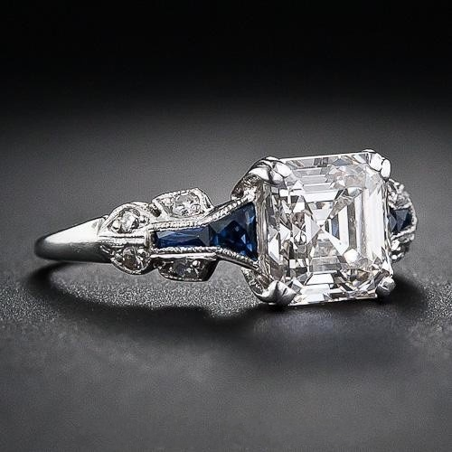 Silver Blue Crystal Ring – Timeless Elegance
