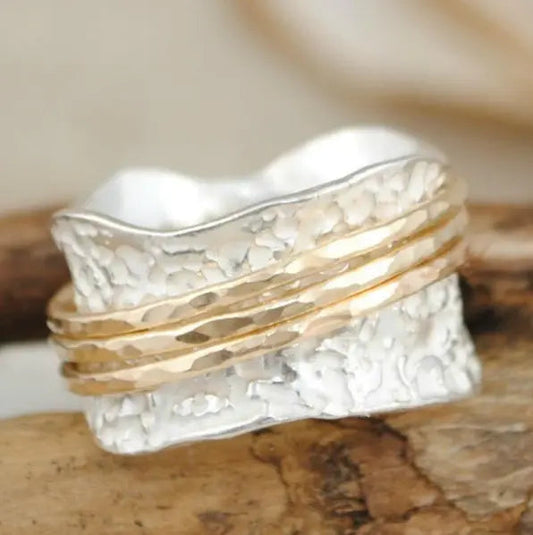 Gold & Silver Spinner Ring – Timeless