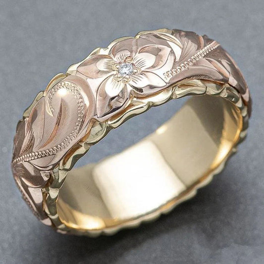 Rose Gold Crystal Ring – Exquisite