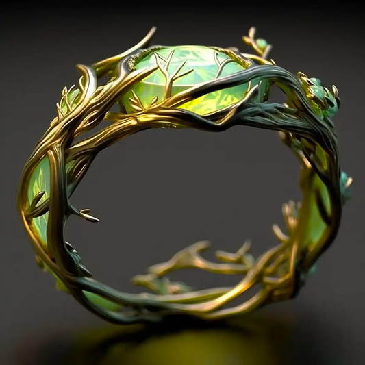 Green Opal Vintage Ring – Timeless Elegance