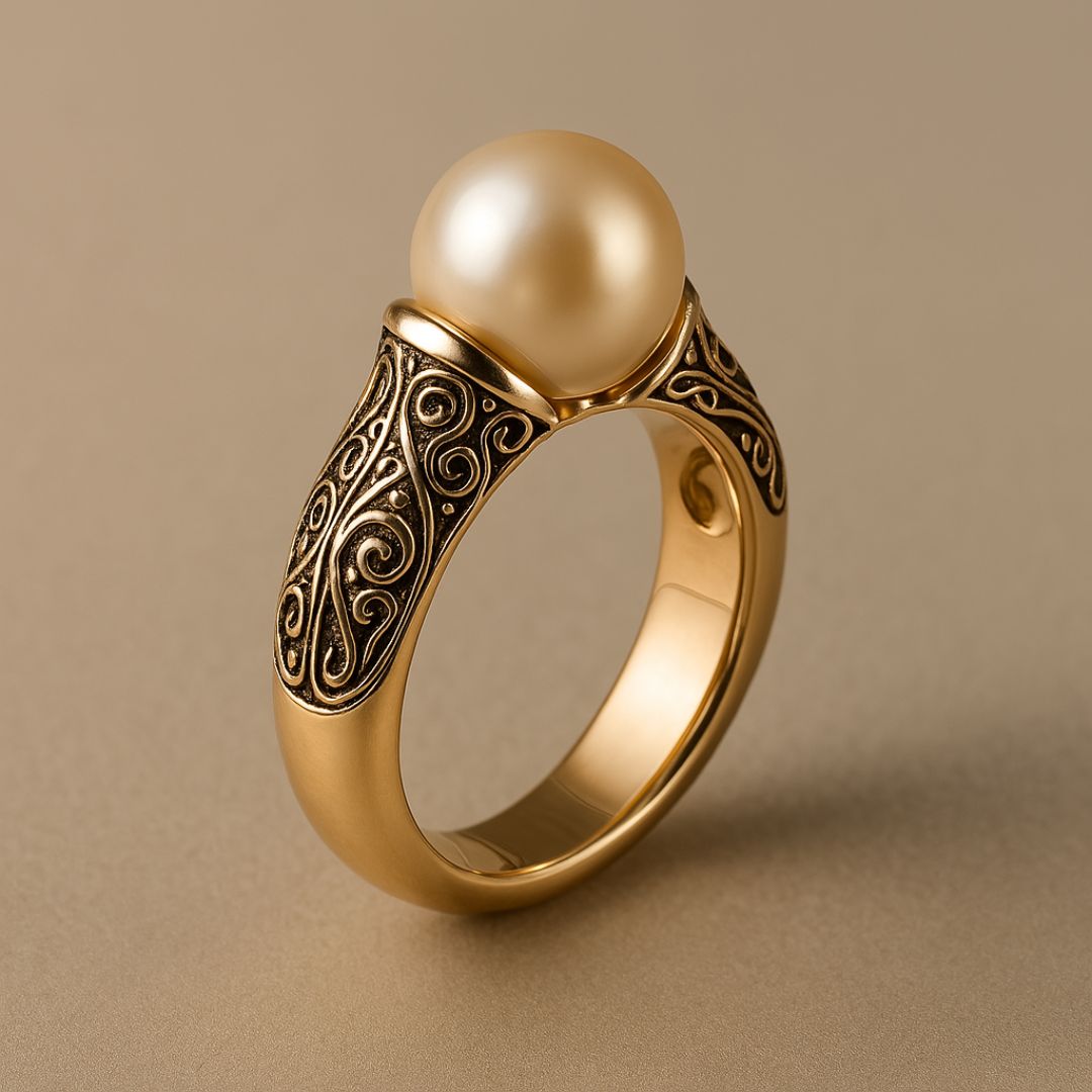 Gold Pearl Ring – Timeless Elegance