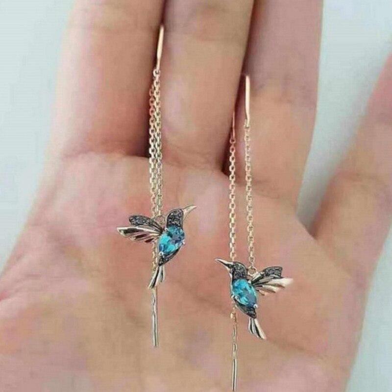 Enamel Zirconia Drop Earrings – Exquisite