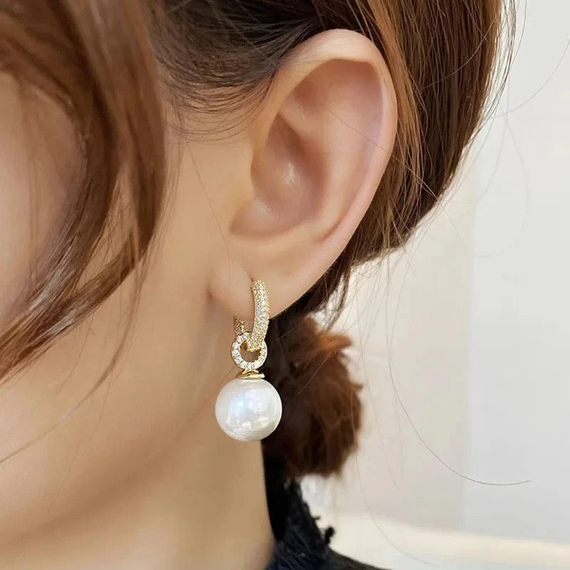 Gold Pearl Stud Earrings – Timeless